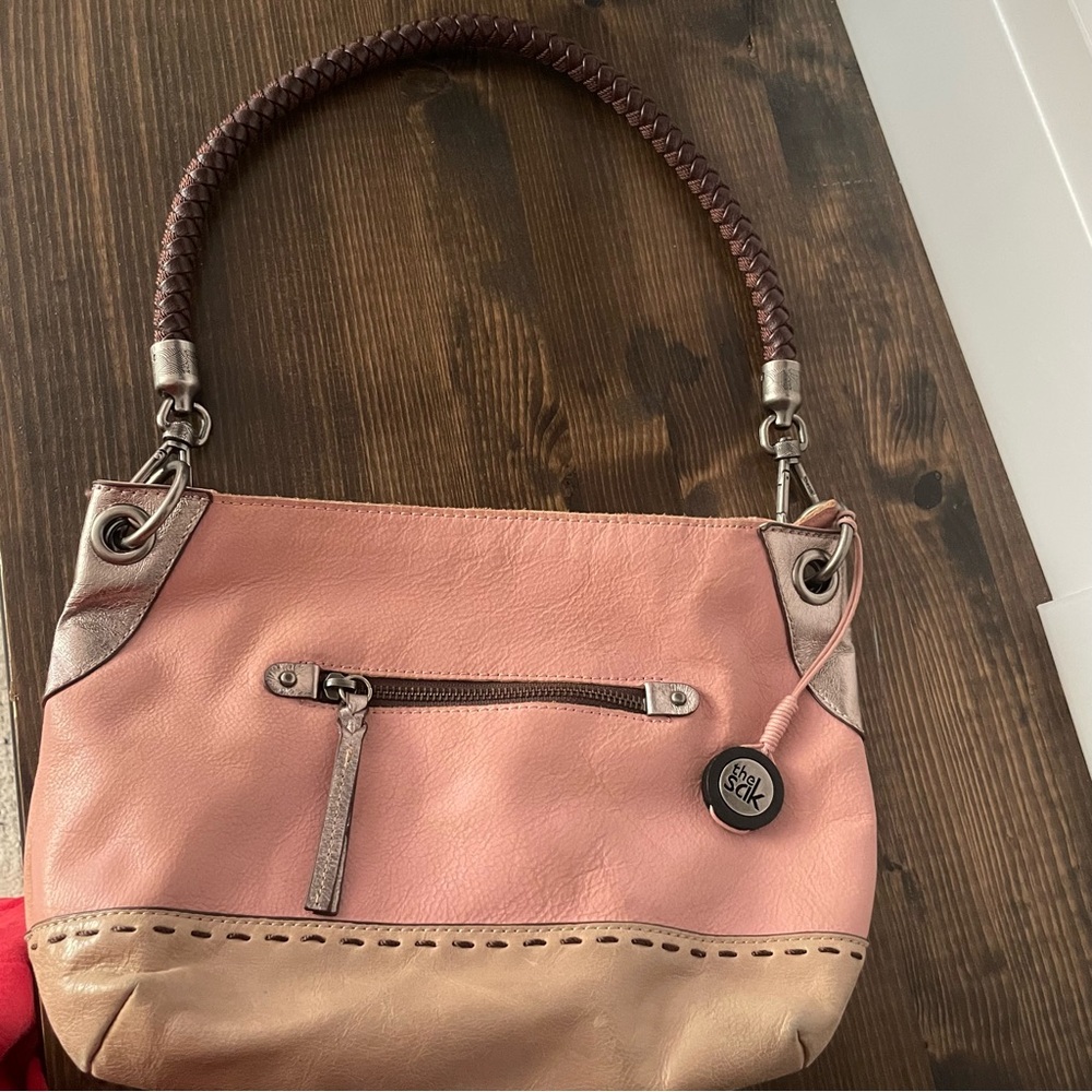 The Sak should bag pink tan brown